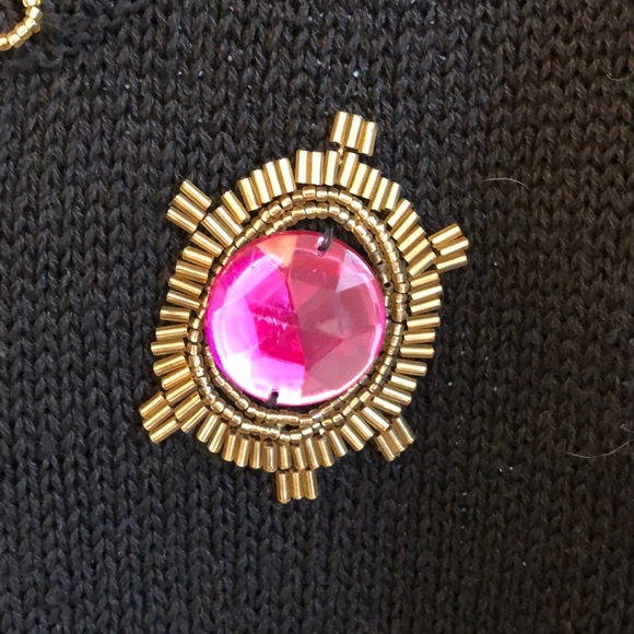 Vintage 1980s Bejeweled Sweater Med Excellent Cond - Picture 4 of 11